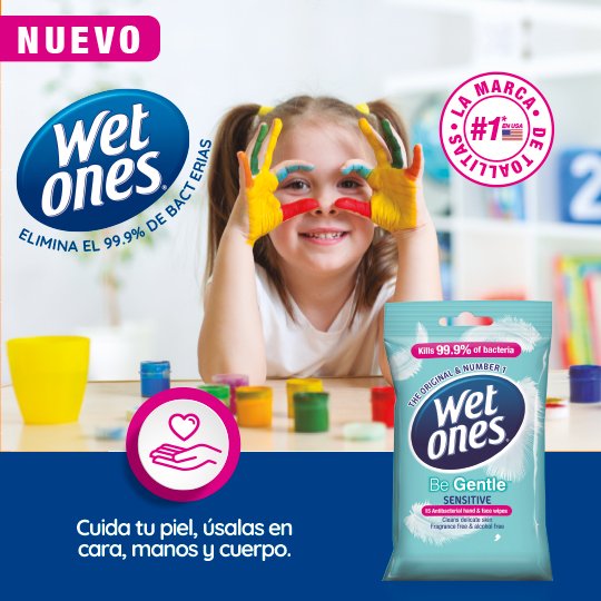 image-¡Prueba las toallitas marca WetOnes! Elimina el 99% de las bacterias.